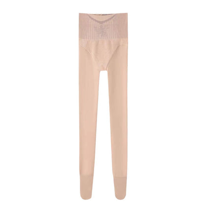 Light leg artifact leggings flower fairy water light socks high waist tummy pantyhose autumn and winter fleece-lined outside wear naked feeling natural