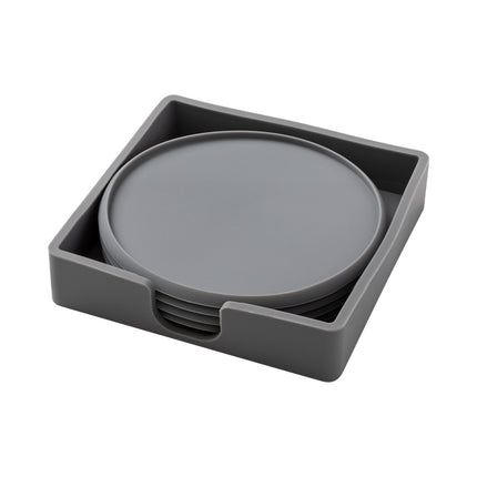 Wholesale Round 10cm Silicone Coaster Set with Cup Holder for Storing Food-Grade Tea Cups