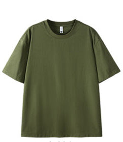 Dan Baoni | Summer Cool Sense Sunscreen Solid Color Advanced Sense Ice Silk Men's T-Shirt Loose Round Neck Shoulder Short Sleeve Customization