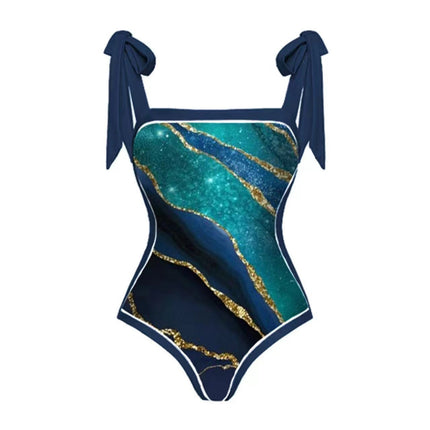 European and American One-Piece Swimsuit Bikini Suit Bikini Conservative Belly-Covering Beach Skirt Chiffon Wrap Skirt Hot Spring Swimsuit