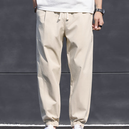 Summer Cargo Pants for Men, Trendy Brand, Loose Casual Jogger Nine-Point Pants, Harem Light Green Pants for Men