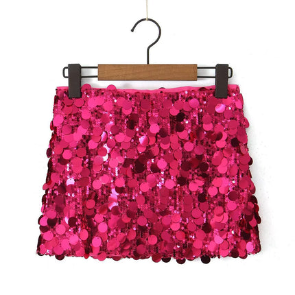 Saw Aliexpress Independent Station Women's European and American Style Sequined Hip Skirt Mini Sexy Skirt 3920139