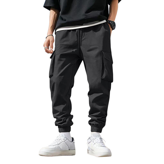 Cross-Border Amazon Spring and Autumn American Outdoor Multi-Pocket Overalls Men's Loose Trendy Sports and Leisure Leggings