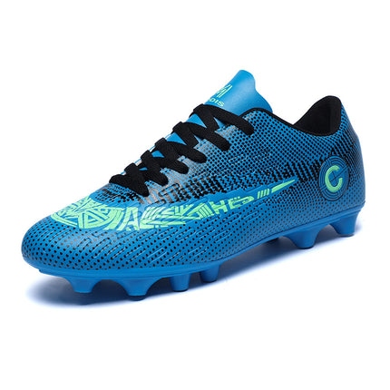 Cross-Border Export Low-Top Football Shoes C-Standard Long Broken Spike Game Shoes Professional Student Youth and Kidsren Training Shoes
