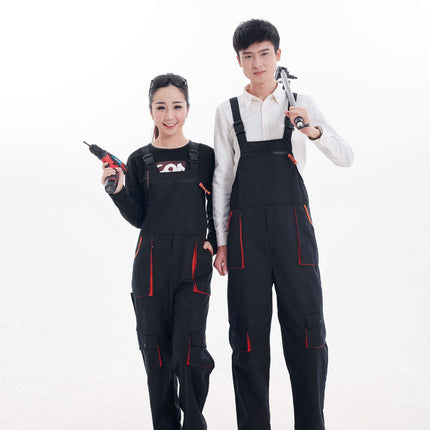 Korean Style Multi-Pocket Tool Work Clothes Suit Auto Repair Work Suit Overalls Gray Overalls Overalls