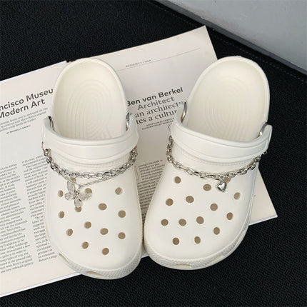 silver Cave Shoes Niche Fashionable All-match EVA Material Lightweight Comfortable Non-slip Deodorant Outwear Lovers