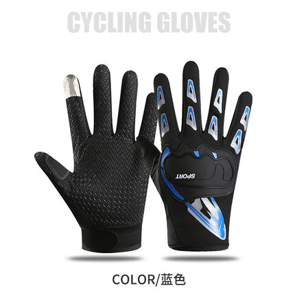 Outdoor sports riding gloves men's touch screen non-slip thin mountain climbing women's full finger fishing long finger fitness bicycle gloves