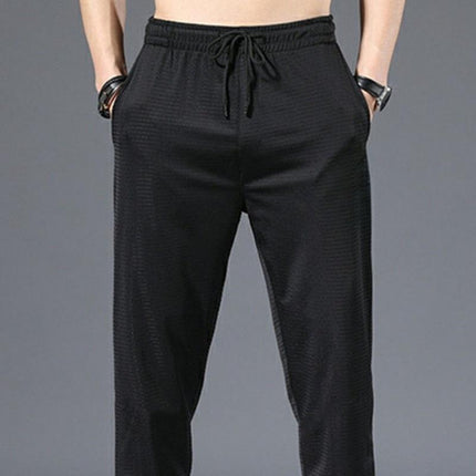 Ice Silk Pants for Men, Summer Trendy Quick-Dry Mesh Cropped Pants, Versatile Stylish Air Conditioning Pants for Teenagers