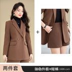 Brown jacket + shorts / S