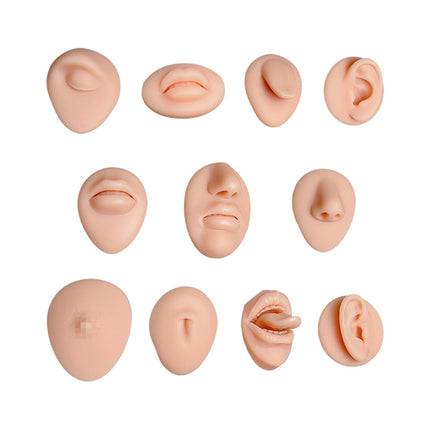 Silicone Ear Model Emulation Human Ear Stud Earrings Display Jewelry Display Bracket Puncture Perforation Tattoo Practice