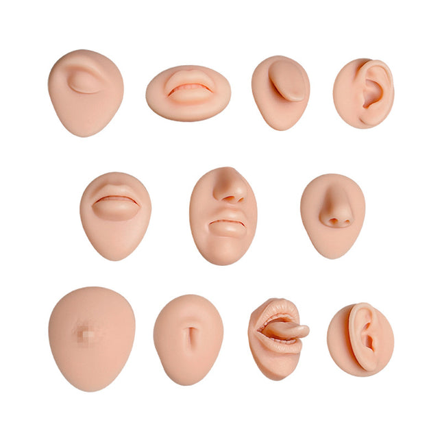 Silicone Ear Model Emulation Human Ear Stud Earrings Display Jewelry Display Bracket Puncture Perforation Tattoo Practice