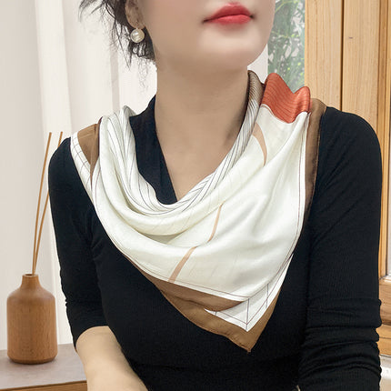 Spring and Summer 70cm Small Square Scarf Women's Autumn and Winter New Foreign Style Fashion All-match Shake Tone Same Scarf Scarf