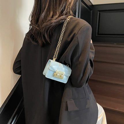 Fashion Lock Mini Small Square Bag New Fashion Western Style Red Bag Small Casual Shoulder Crossbody Bag