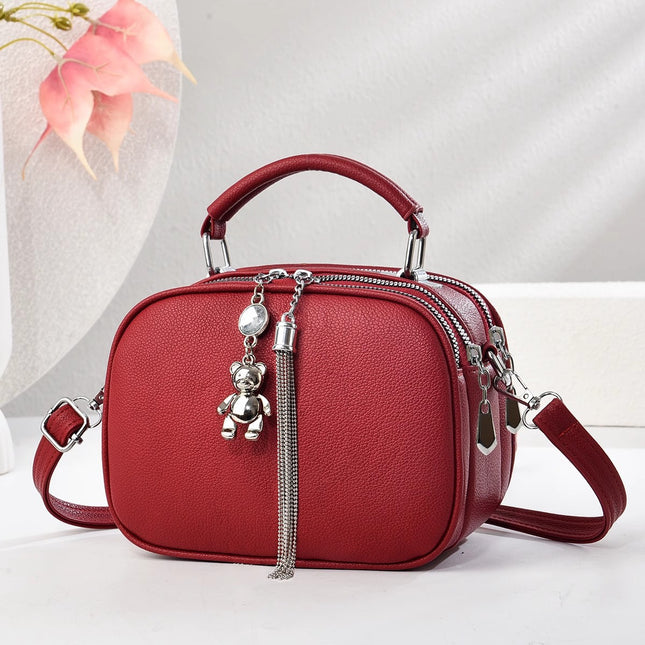 Women's Bags 2025 New Trendy Fashion Versatile Soft Leather Bag Multi-Layer Pocket Crossbody Bag Practical Super Popular Small Bag