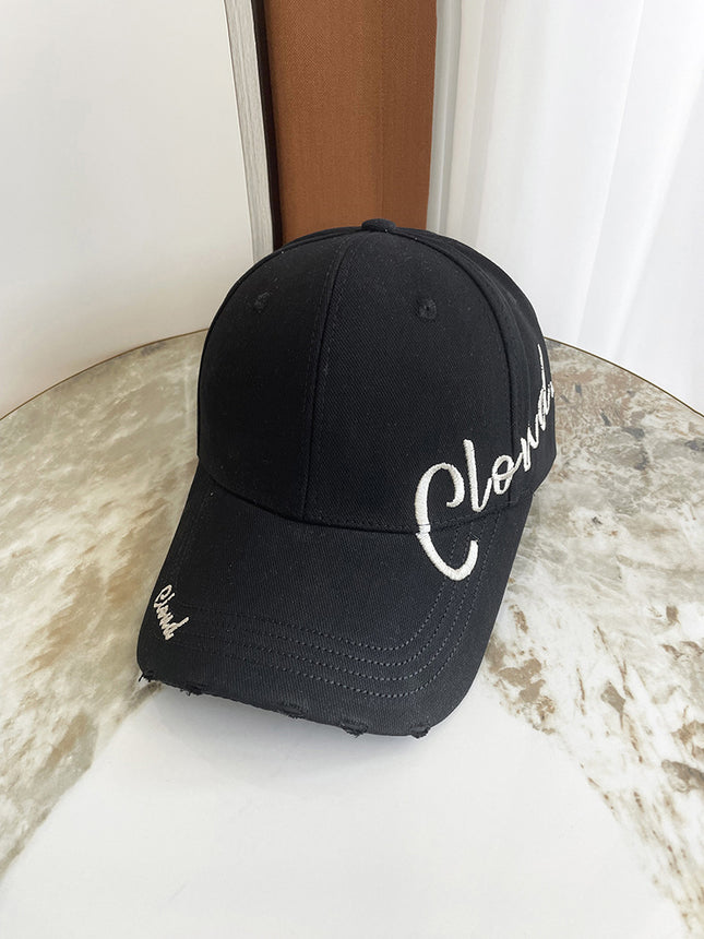 Designer Baseball Cap Versatile Romantic Casual Hat Face-Slimming Duckbill Cap Stylish Couple Unisex