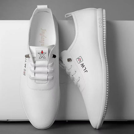 2025 new Joker men's leather shoes soft soft bottom business casual bean shoes work security dad shoes wholesale
