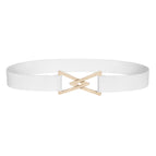 White gold buckle / L 85cm