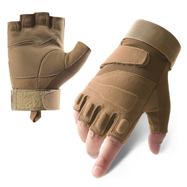Black Hawk Tactical Half-Finger Gloves Men's Outdoor Sports Mountaineering Fitness Protection Military Fan Special Forces Motorcycle Riding