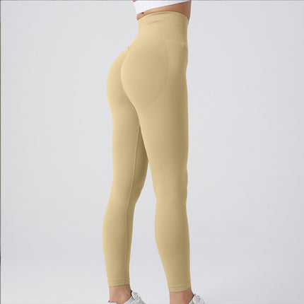 Thin Seamless Yoga Pants Peach Butt Lifting Fitness Leggings High-Waisted Sports Tights Butt-Lifting Gym Pants Hip Shaping