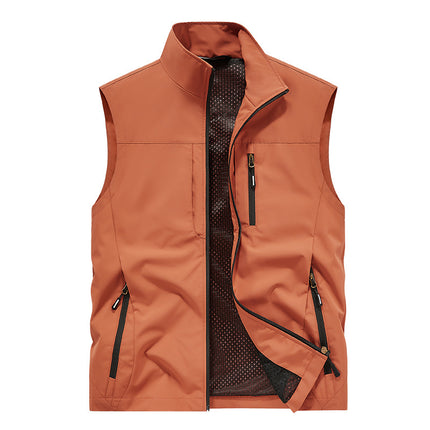Volunteer Service Vest with Printed Logo, Fishing Outdoor Leisure Clothing, Company Event Advertising Clothing with Printed Text