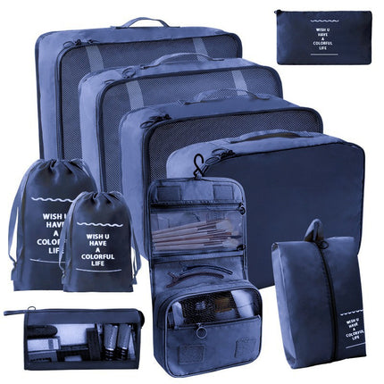 Factory direct travel portable waterproof and dustproof storage bag seven-piece clothing packaging multi-grid finishing bag large capacity