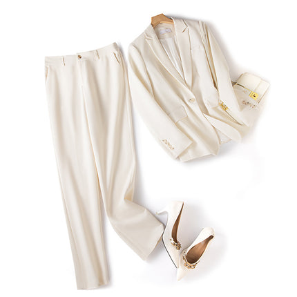 Endi Professional Suit Jacket 2026 Spring/Summer New Style High-End Slim-Fit Elegant High-End Women's Suit Pants Set