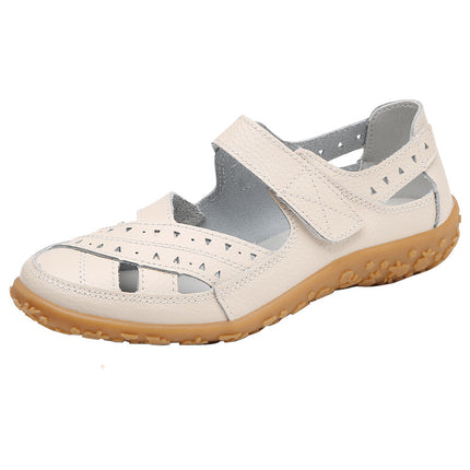 Cross-Border Large Size 35-46 Summer Women's Sandals, Hollow-Out Clogs, Loafers, Breathable and Comfortable Flat Shoes for Female Nurses