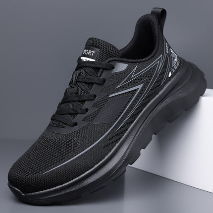 Large Size 45 Men's Shoes Youth Running Shoes Summer Mesh Breathable Gas Measurement Shock-Absorbing Lightweight Sports Shoes Drop Shipping