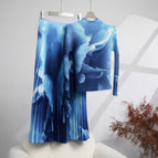 Blue / 90cm overskirt + long sleeve T-shirt