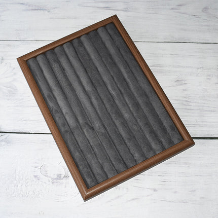 Walnut Color Jewelry Tray Ring Storage Box Solid Wood Ring Plate Earrings Earrings Bracelet Display Jewelry Display Rack
