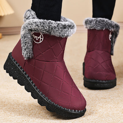 Women's Cotton Shoes New Cold-Proof and Warm High Boots Fleece-Lined Thickeneded Boots High-Top Soft-Soled Cotton Boots Outdoor Snow Boots