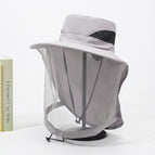 Anti-mosquito hat-light gray / Adjustable