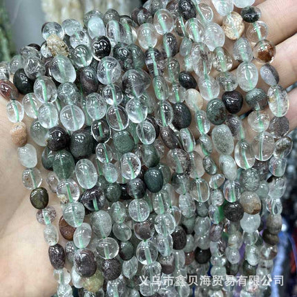 8-10mm natural stone loose beads amethyst agate straight hole gravel diy jewelry accessories amorphous beads