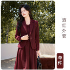 Single burgundy suit / S