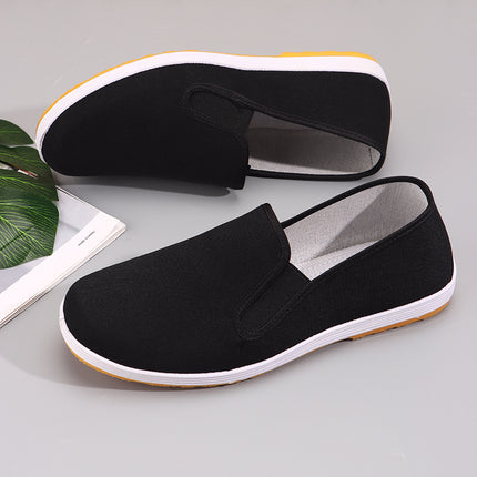 Wholesale old Beijing cloth shoes men's non-slip wear-resistant a generation of middle-aged and elderly light breathable stall work black cloth shoes