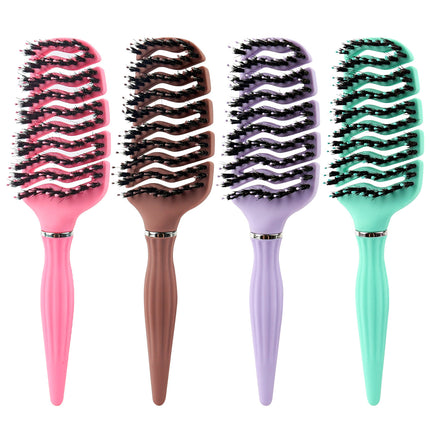 Cross-border Pig Mane Big Bend Combing Fluffy Curly Hair Styling Comb Household Hair Massage Comb Oil Head Pork Spareribs Comb