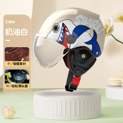 New National Standard 3c certified children's helmet boy baby girl electric car Children's helmet Four Seasons Universal half helmet