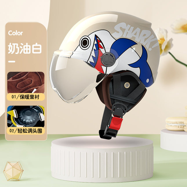 New National Standard 3c certified children's helmet boy baby girl electric car Children's helmet Four Seasons Universal half helmet