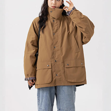 Outdoor fan can soar Anxin with retro hunting suit loose jacket windbreaker frock coat re-engraved 8101