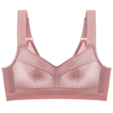 plus size Underwear Women's chubby girl 150.00kg Large Chest Small Bra Thin Full Cup Bra Auxilis E Cup Ultra Thin Cup