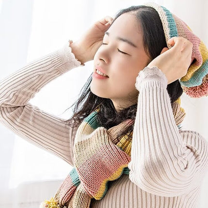 Ruyi Bird 5-strand Milk Cotton Dyed Rainbow Cotton Cake Ball Wool Ball Handmade DIY Woven Scarf Pillow Blanket