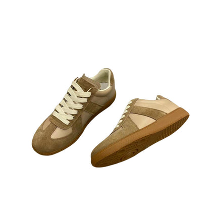 Internet Celebrity Popular Men's and Women's Couple Shoes, Versatile Trendy Shoes, Retro Sports White Shoes, Genuine Leather Moral Training Shoes, Men's Shoes