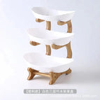 White three-layer plate [plastic type]