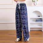 Plus size women's faux silk pants - pattern #2 / Suitable for 45.00kg -90.00kg