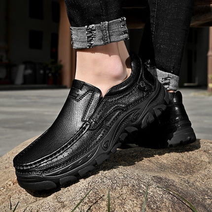 Tooling Shoes Men's 2025 New Summer Breathable Hollow-out Leather Shoes Men's Genuine Leather Outdoor Sports Mountaineering Low-top Casual Shoes