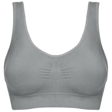 Cross-Border Women's Plus-Size Seamless Sports Bra, Comfortable Large Cup Yoga Tank Top Style Sleep Bra