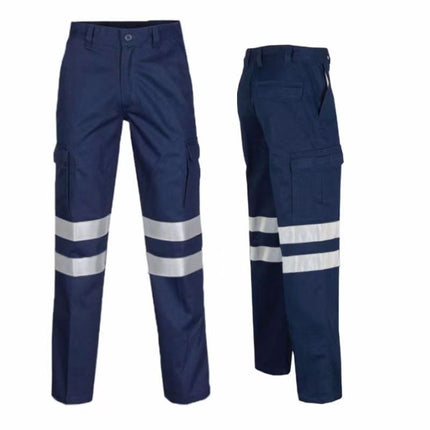 Pure Cotton Export Work Shirt Long-Sleeved Labor Protection Auto Repair Welding Construction Oil Field Gas Station Workshop Reflective Pants