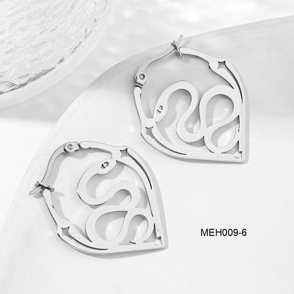 European and American Export Earrings, Stainless Steel Jewelry, High-End, Non-Fading, Exquisite and Exaggerated Earrings for Women, Versatile Titanium Steel Earrings