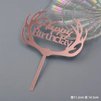 10-pack antler rose gold acrylic charms