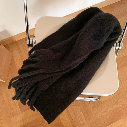 Cross-Border Imitation Cashmere Plaid Scarf for Women Autumn and Winter Thickened Warm Shawl Dual-Purpose Student Maillard Scarf Wholesale